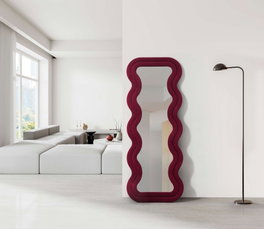 Hanah Home Espejo Cheval Rojo Burdeos
